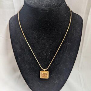 Givenchy Gold Square Necklace